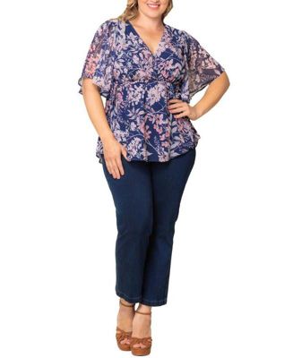 Plus Size Seaside Serenade Peplum Top