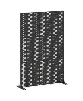 Metal Privacy Screen Freestanding Fence Panel for Indoor Outdoor Use