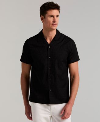 Men's Jacquard Novelty Camp Shirt