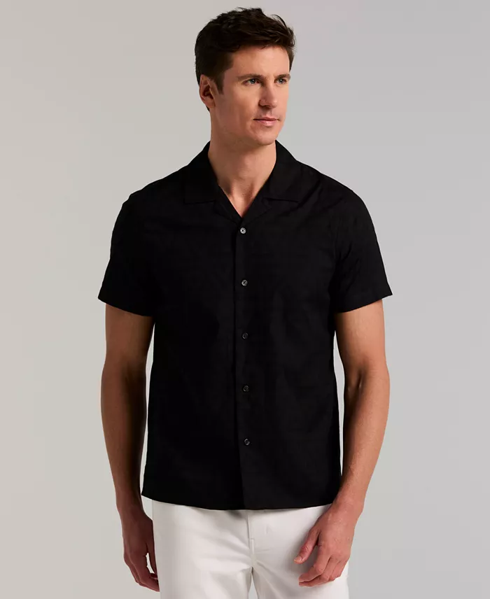 Men's Jacquard Novelty Camp Shirt