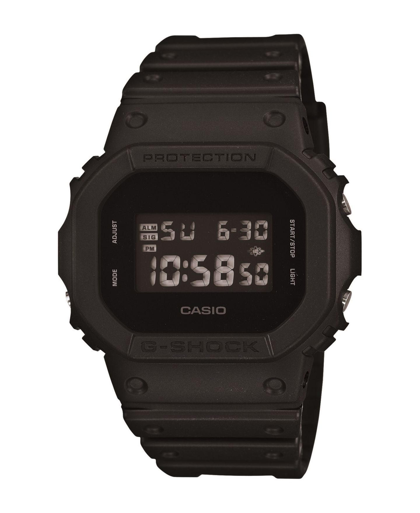 Часы G-Shock Unisex Japanese Quartz Black Resin Watch 42.8mm — фото 1