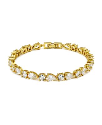 Pear Cubic Zirconia Link Bracelet 