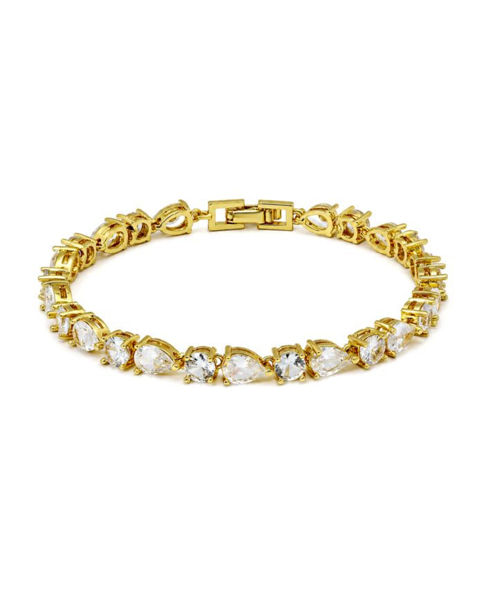 Pear Cubic Zirconia Link Bracelet