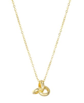 Gold Oversized Knot Pendant Brea Necklace