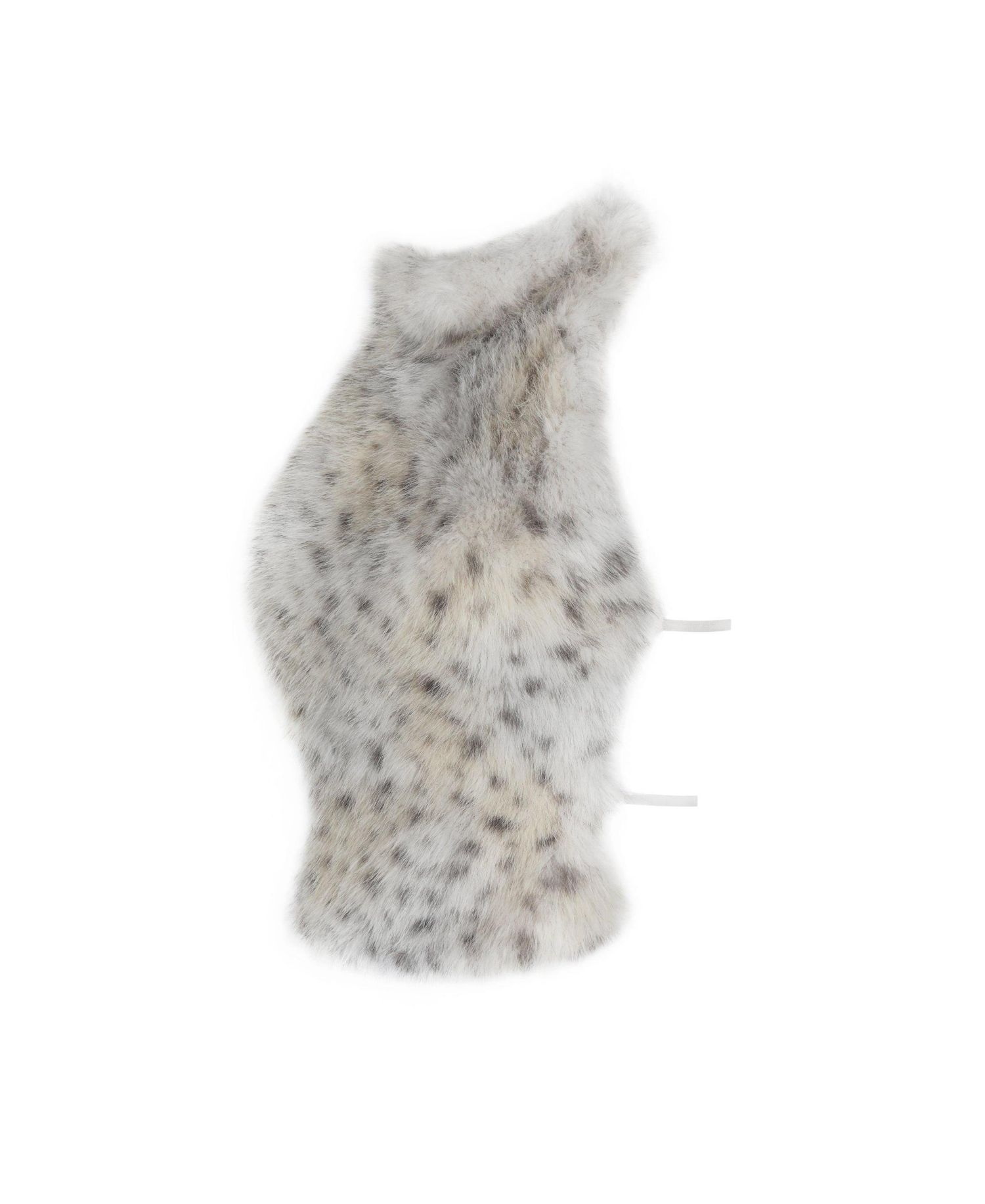 Women's Sasha Tan Cheetah Backless Contoured Fur Halter Top