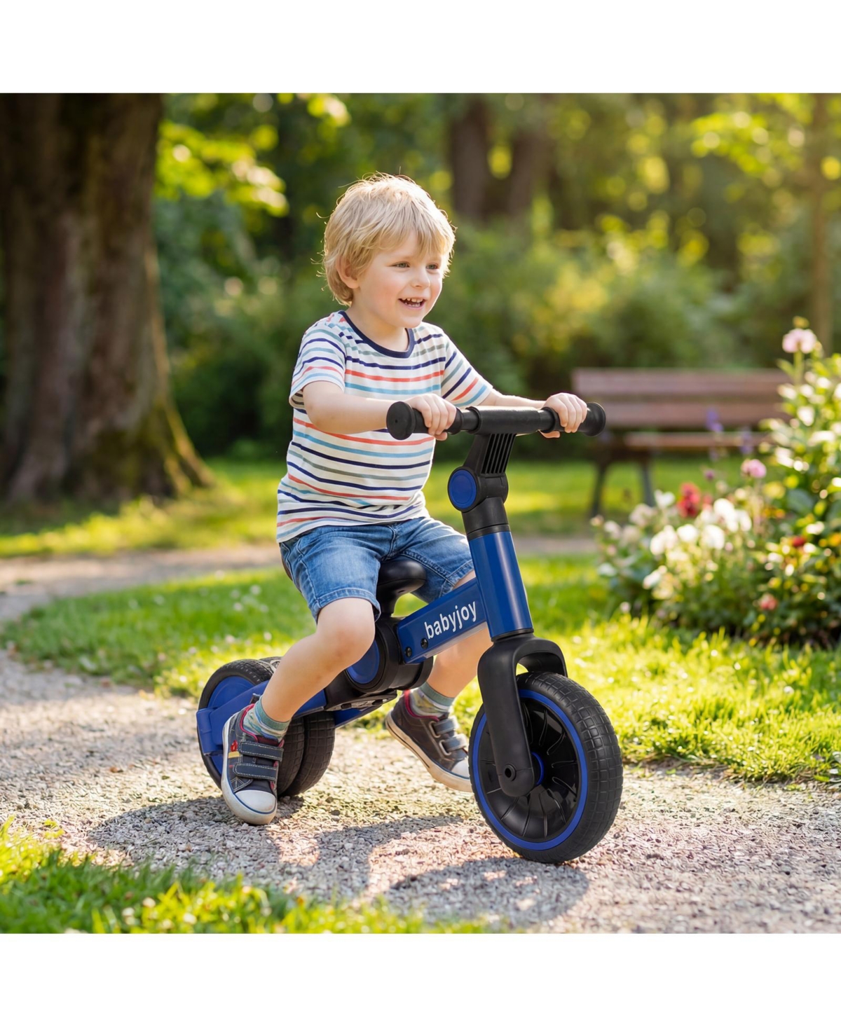 Gymax 5-In-1 Toddler Bike Kids Balance w/ Removable Pedals Adjustable Handlebar