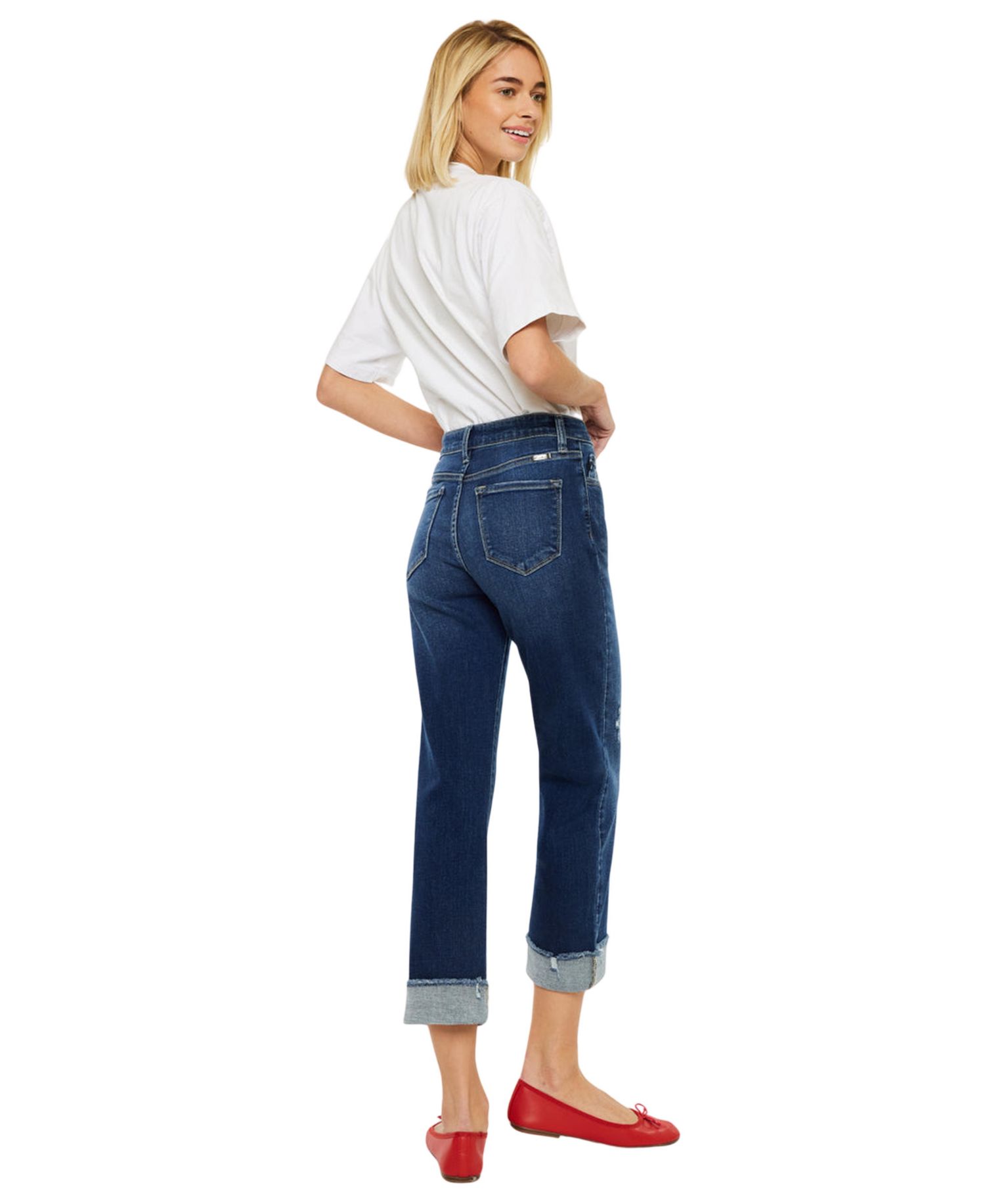 Women's High Rise Cropped Straight-Leg Jeans