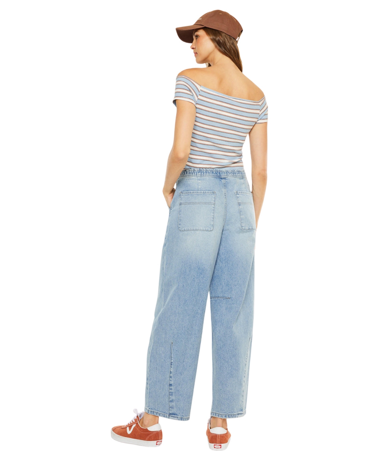 KanCan Women's Starlet Ultra High Rise Horseshoe Pull-On Pants