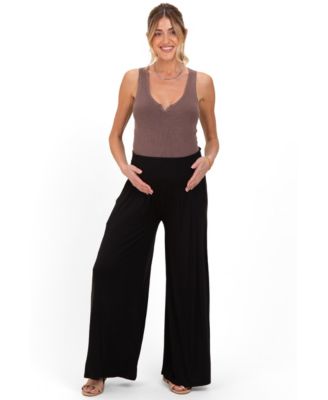 Maternity Smocked Waist Wide Leg Pants