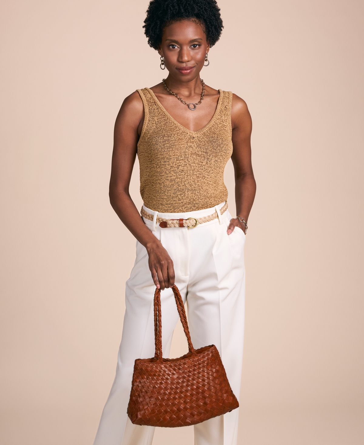 Patricia Nash Violaine Hand Stained Woven Large Satchel Handbag