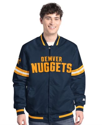 Men's Navy/Gold Denver Nuggets Scout Full Snap Varsity Jacket