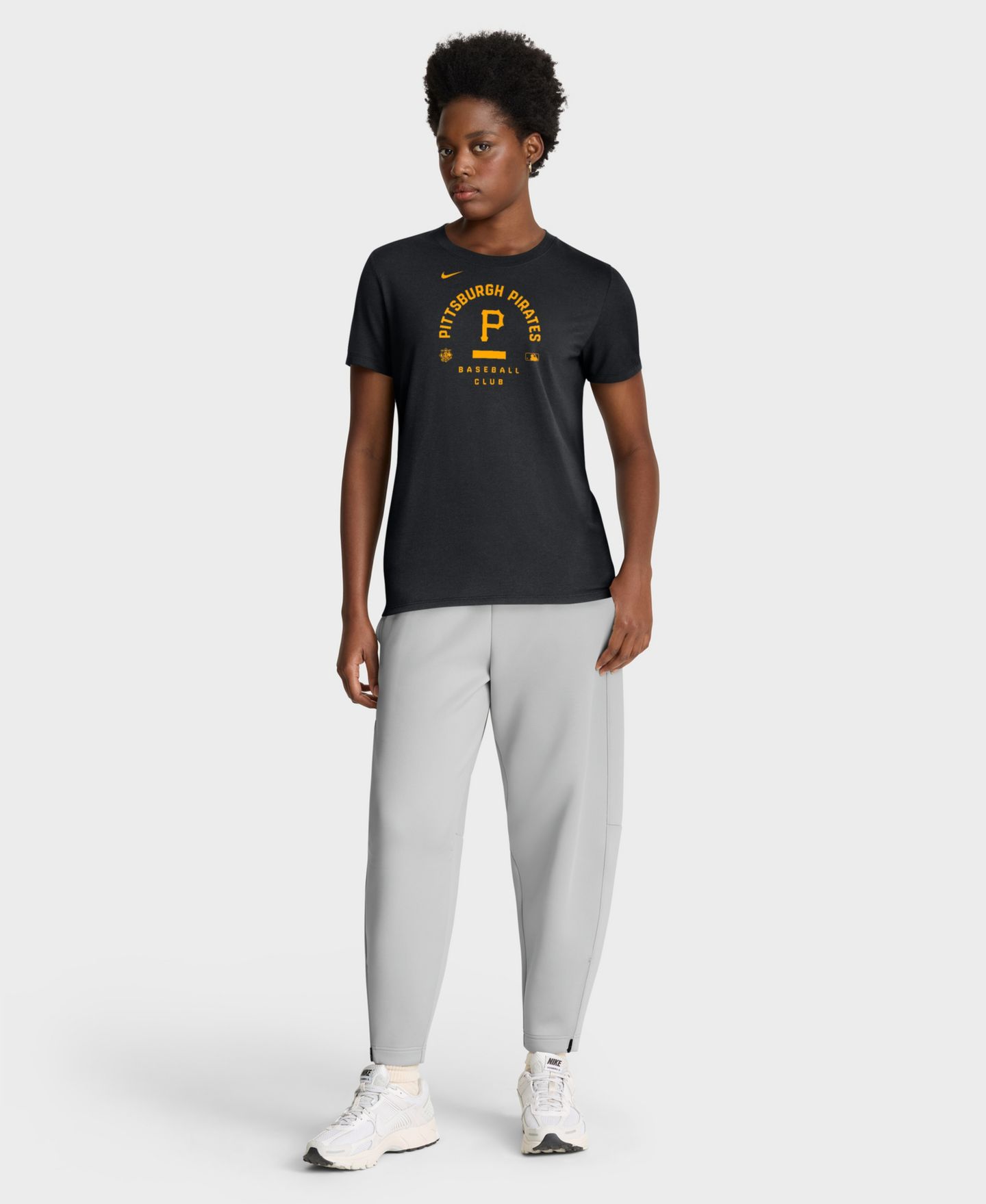 Женская футболка Nike Black Pittsburgh Pirates Authentic Collection Early Work Tri-Blend Dri-FIT — фото 5