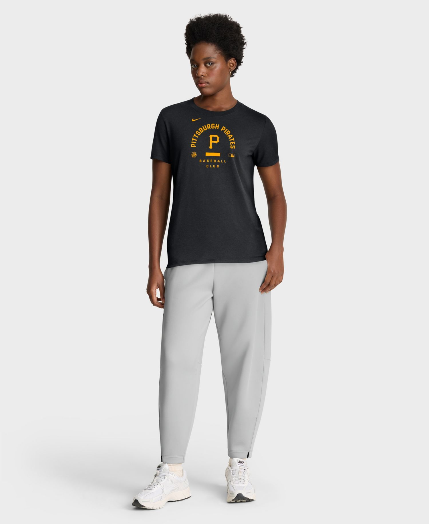Women's Black Pittsburgh Pirates Authentic Collection Early Work Tri-Blend Dri-FIT T-Shirt