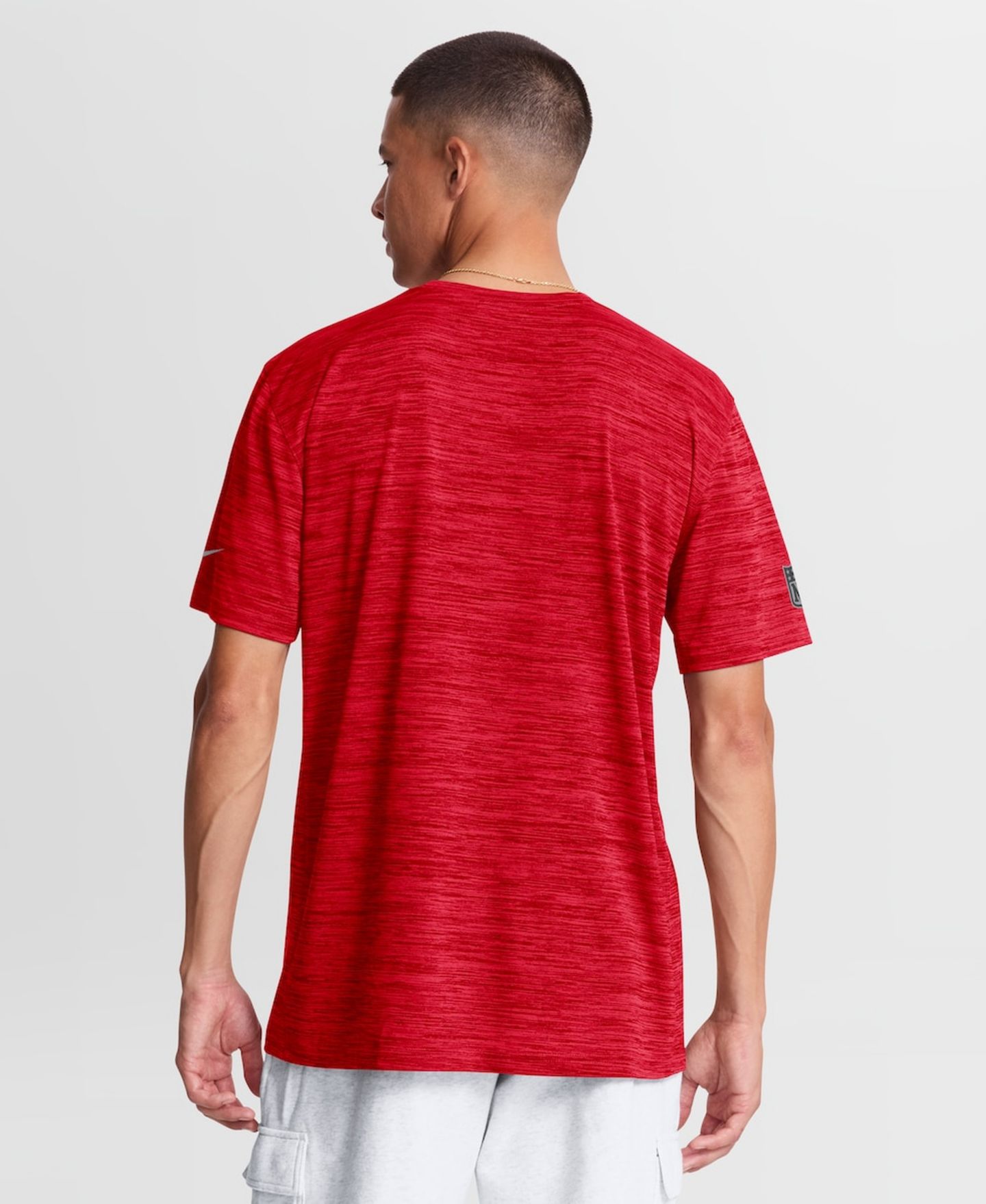 Мужская футболка Nike Red Kansas City Chiefs Big & Tall Sideline Velocity Dri-FIT — фото 4
