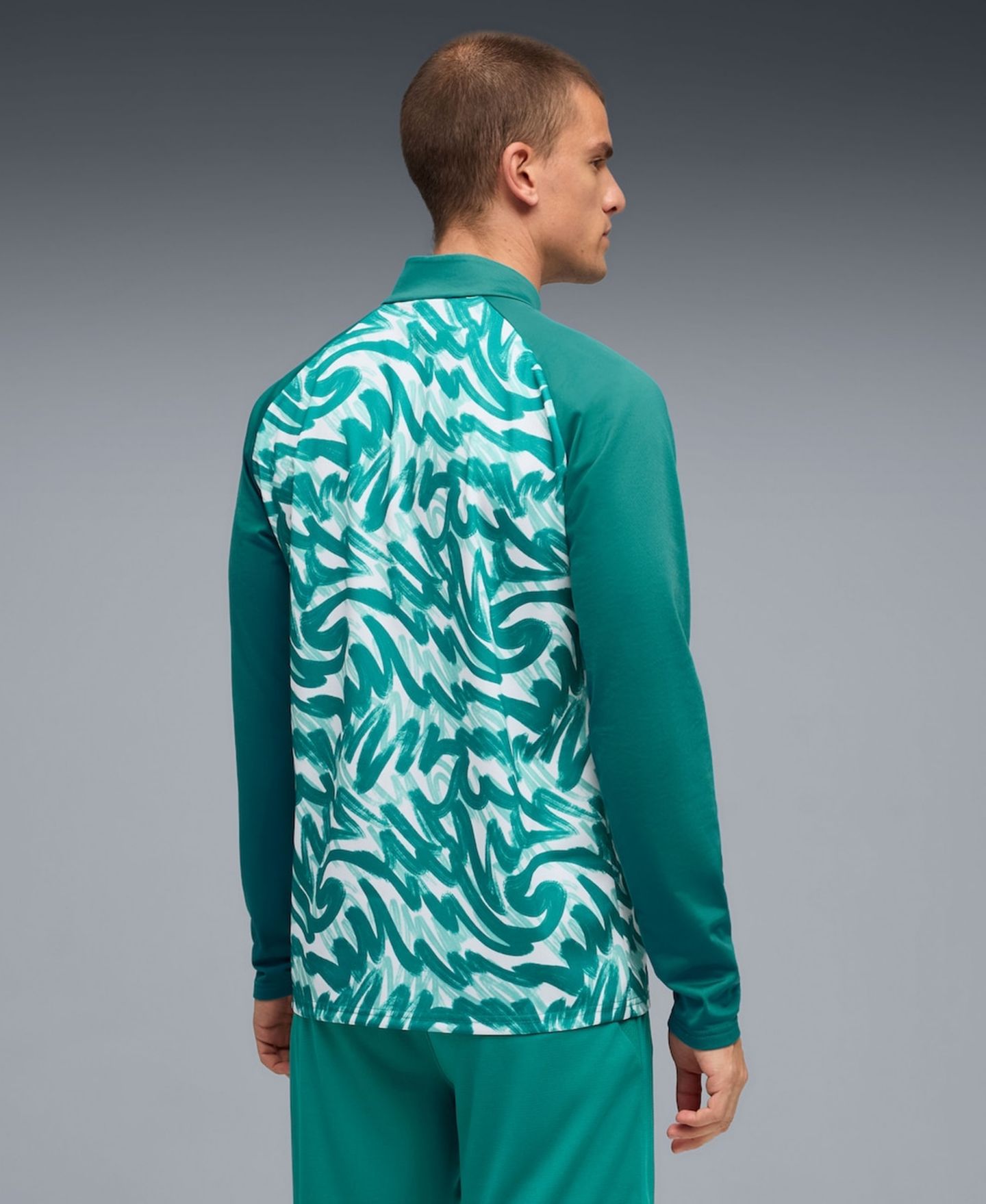 Мужская толстовка PUMA Green Portugal National Team Pre-Match Quarter-Zip — фото 4