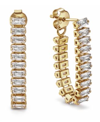 Crystal Drop Front/Back Post Earrings