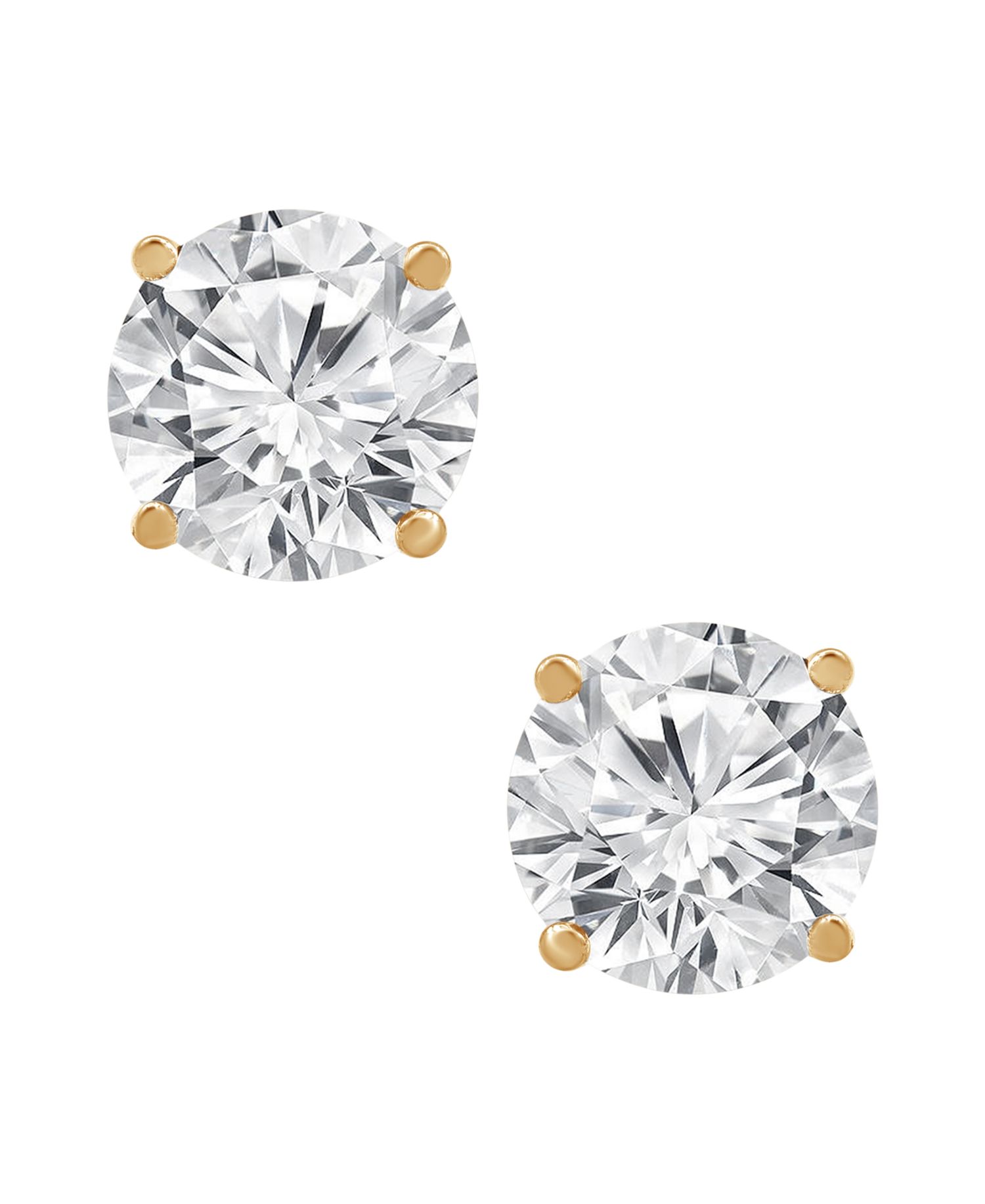 Certified Lab Grown Diamond Stud Earrings (5 ct. t.w.) in 14k White, Yellow or Rose Gold