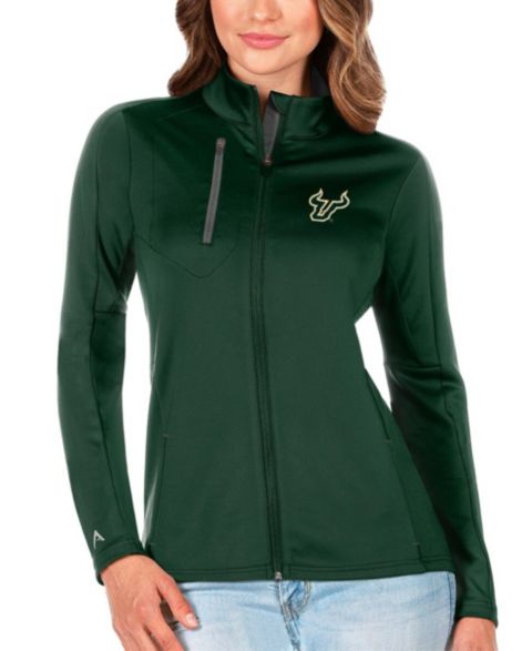 Женские куртки Antigua Women's Green/Graphite South Florida Bulls Generation Full-Zip Jacket