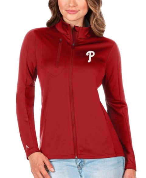Женские куртки Antigua Women's Red Philadelphia Phillies Generation Full-Zip Jacket