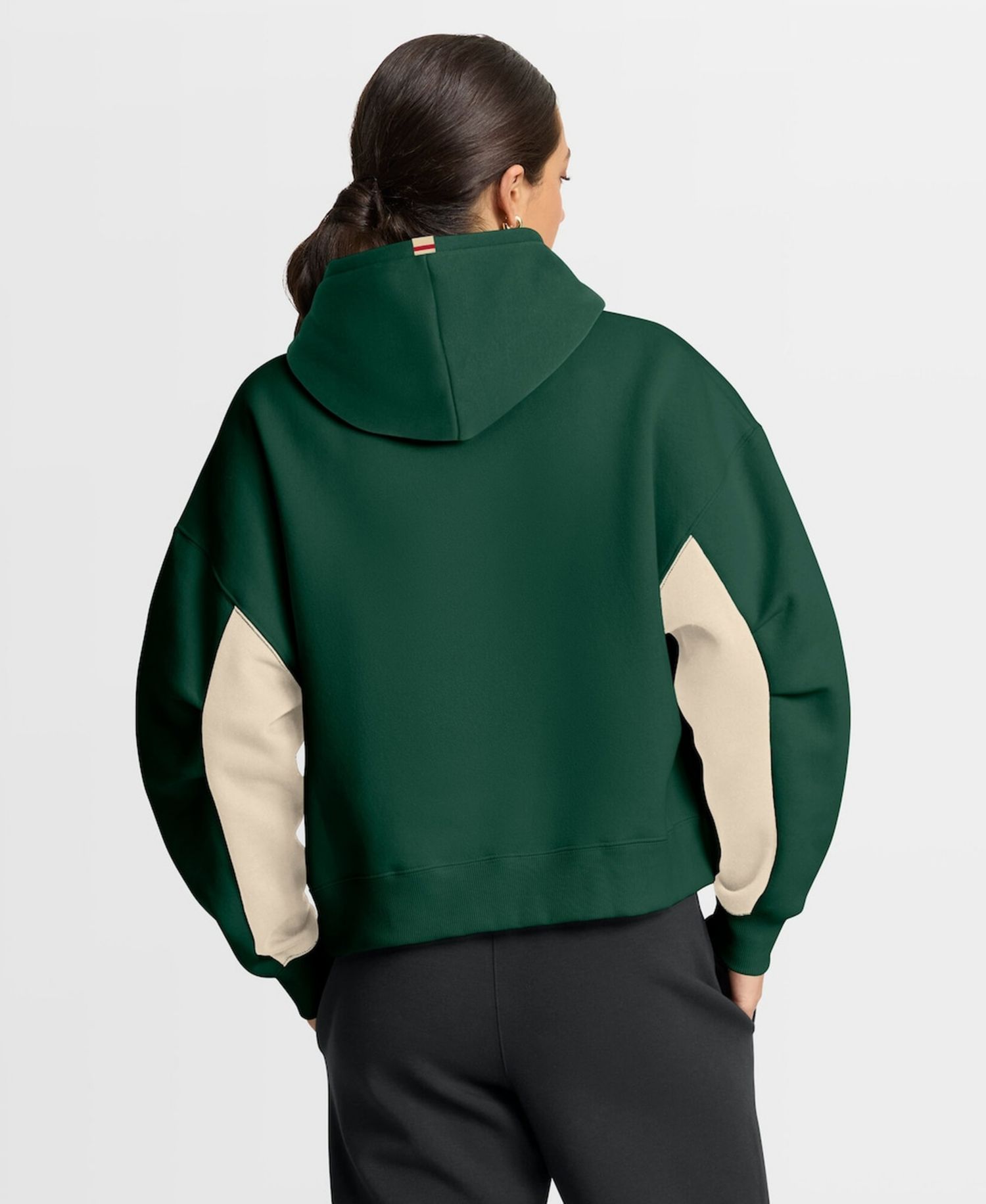 Women's Green Minnesota Wild Back Check Boxy Hoodie