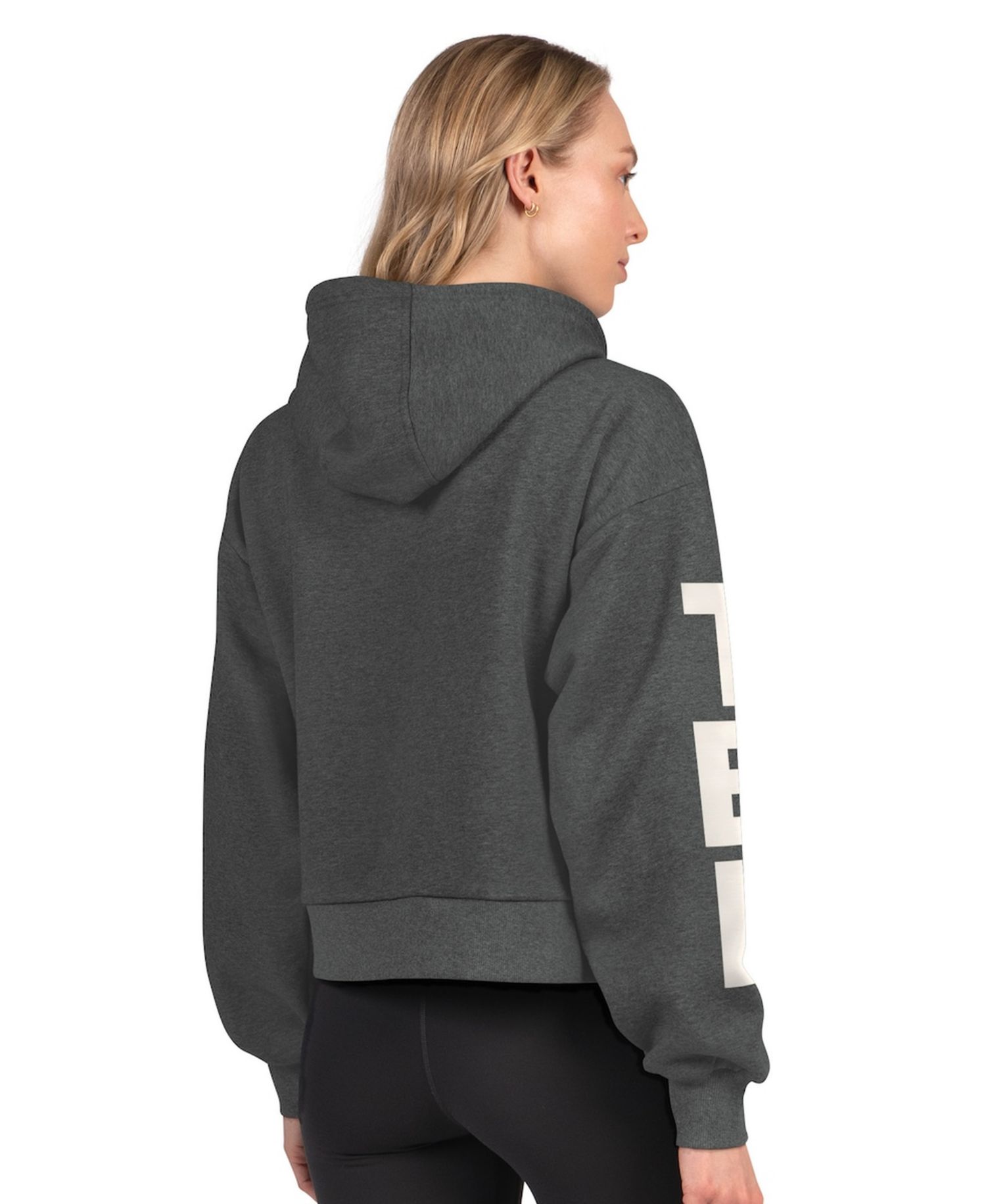 Women's Heather Charcoal Tampa Bay Lightning Star Player Cropped Fleece Hoodie