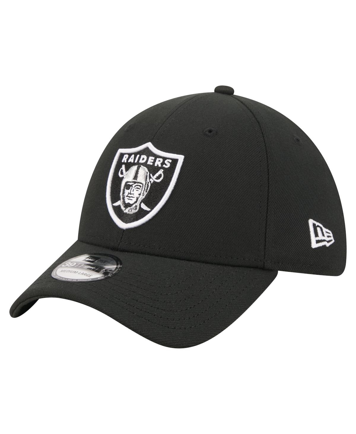 New Era Men's Black Las Vegas Raiders Core Team 39THIRTY Flex Hat - Black
