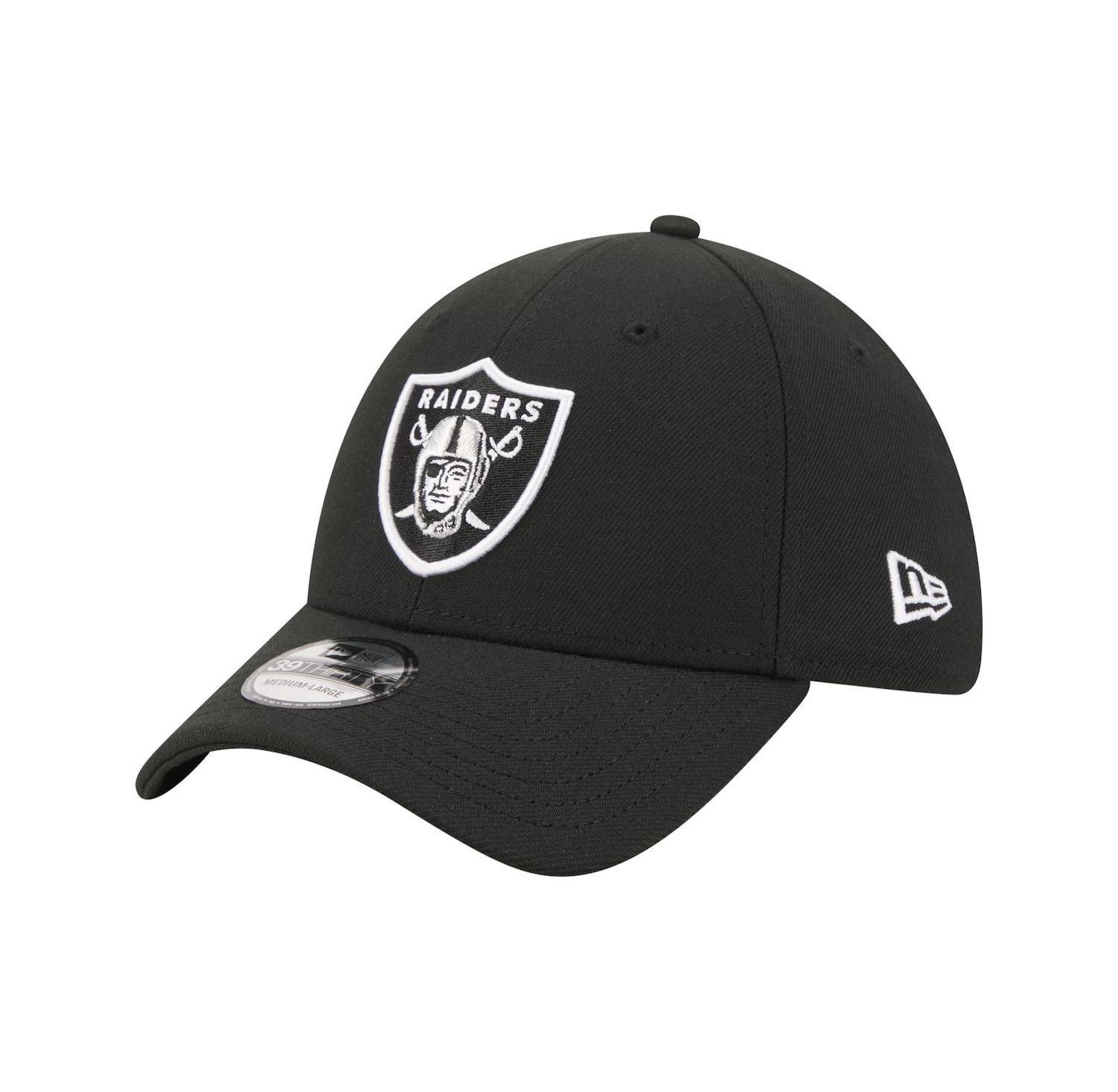 Men's Black Las Vegas Raiders Core Team 39THIRTY Flex Hat