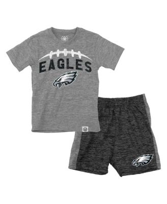 Toddler Gray/Charcoal Philadelphia Eagles T-Shirt and Contrasting Shorts Set
