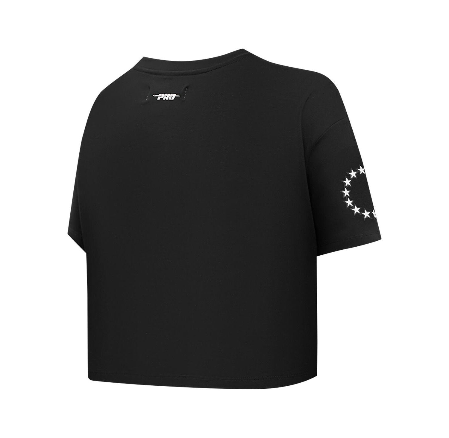 Women's Black Philadelphia 76ers Jewels Boxy Cropped T-Shirt