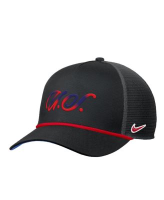 Men's Black USMNT Rise Rope Trucker A-Frame Adjustable Hat
