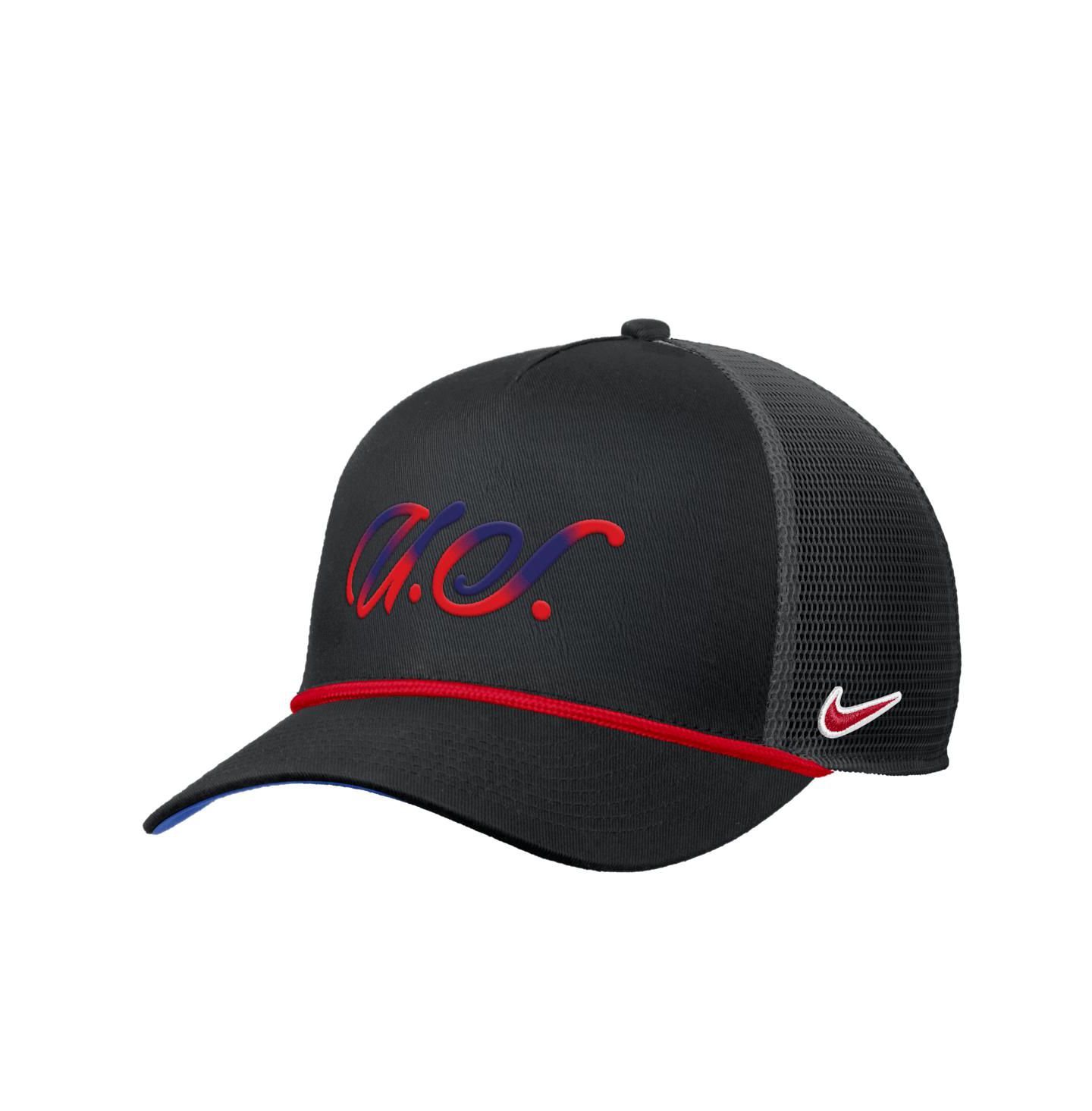 Мужская кепка Nike Black Usmnt Rise Rope Trucker A-Frame Adjustable Hat — фото 1