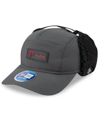 Men's Charcoal Atlanta Falcons 2025 Sideline Cold Weather Runner Dog Ear Adjustable Hat