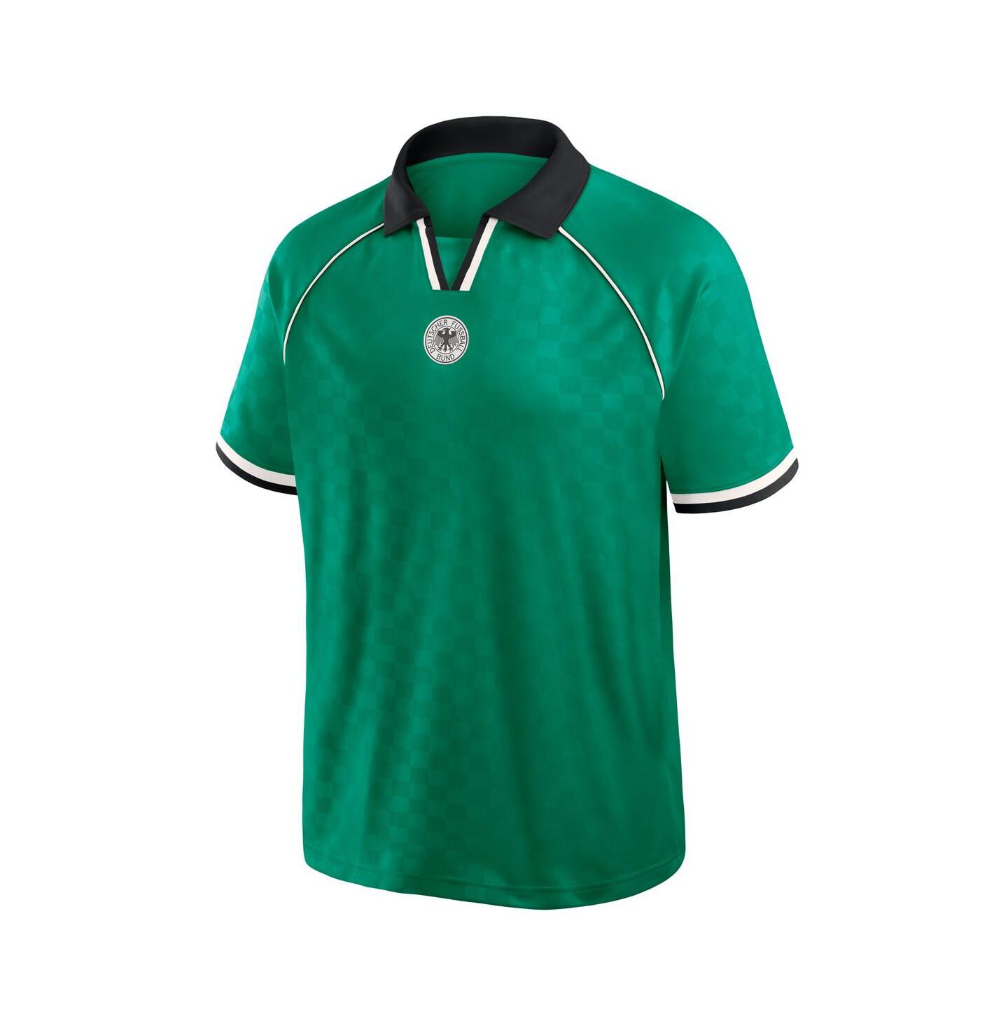 Мужской топ Fanatics Green Germany National Team Retro Raglan V-Neck Fashion Jersey — фото 2