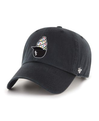Men's Black Chicago White Sox Ice Cream Helmet Clean Up Adjustable Hat