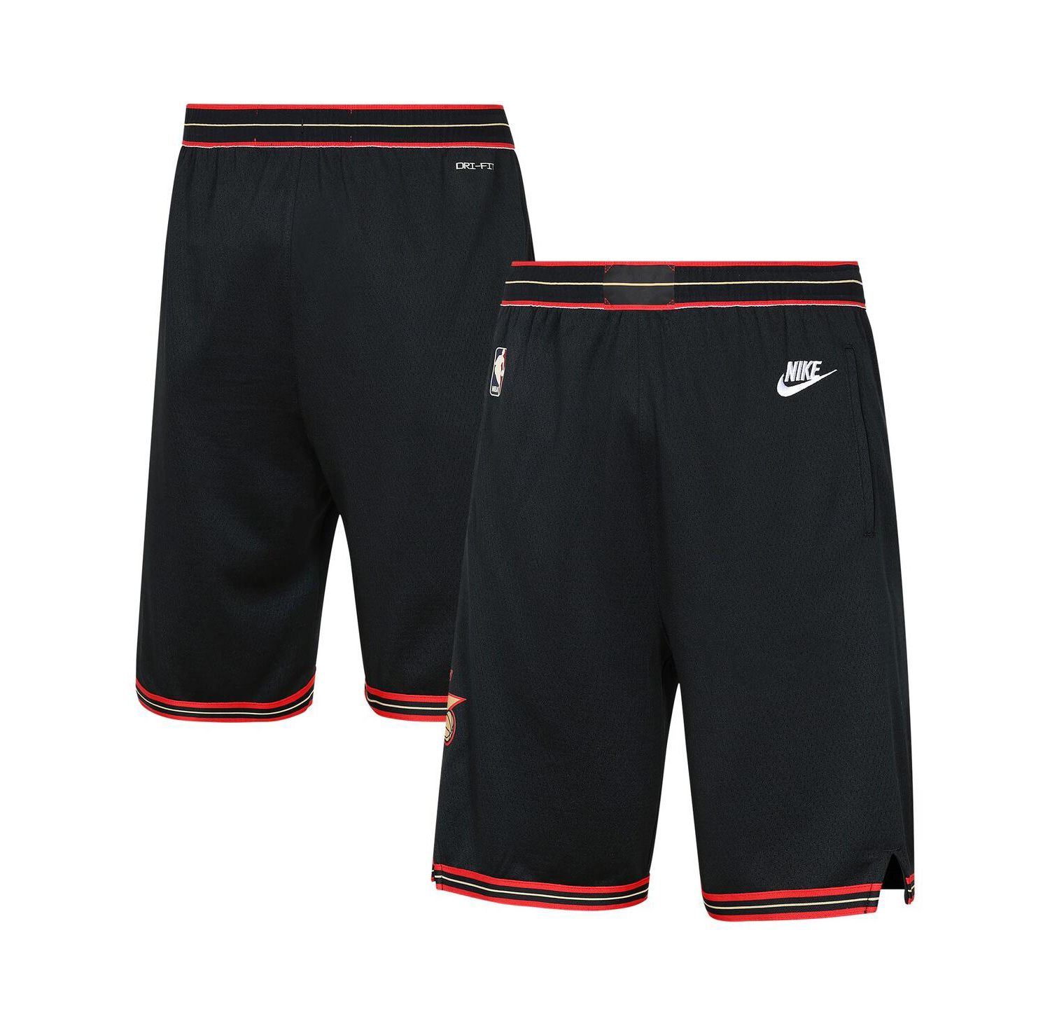 Big Boys and Girls Black Philadelphia 76ers Hardwood Classics Dri-FIT Swingman Shorts