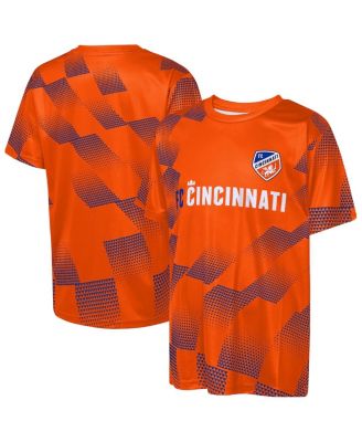 Big Boys and Girls Orange FC Cincinnati Sheer Thrill T-Shirt
