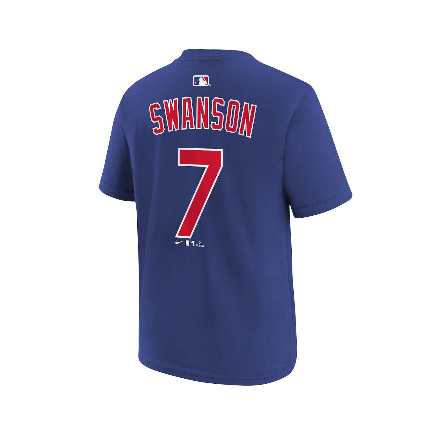 Big Boys and Girls Dansby Swanson Royal Chicago Cubs Name & Number T-Shirt