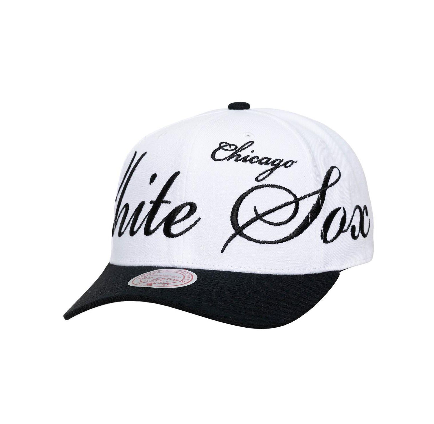 Men's and Women's White/Black Chicago White Sox XL Script Pro Crown Adjustable Hat