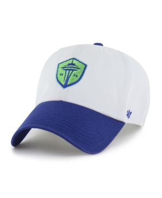 Men's White Seattle Sounders FC Two-Tone Clean Up Adjustable Hat