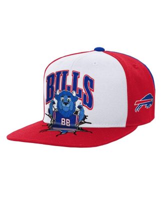 Big Boys and Girls White Buffalo Bills Team Mascot Snapback Hat