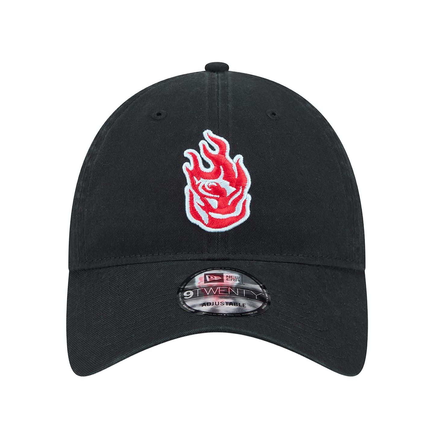 Мужская кепка New Era Black Portland Fire 9TWENTY Core Logo Adjustable Hat — фото 2