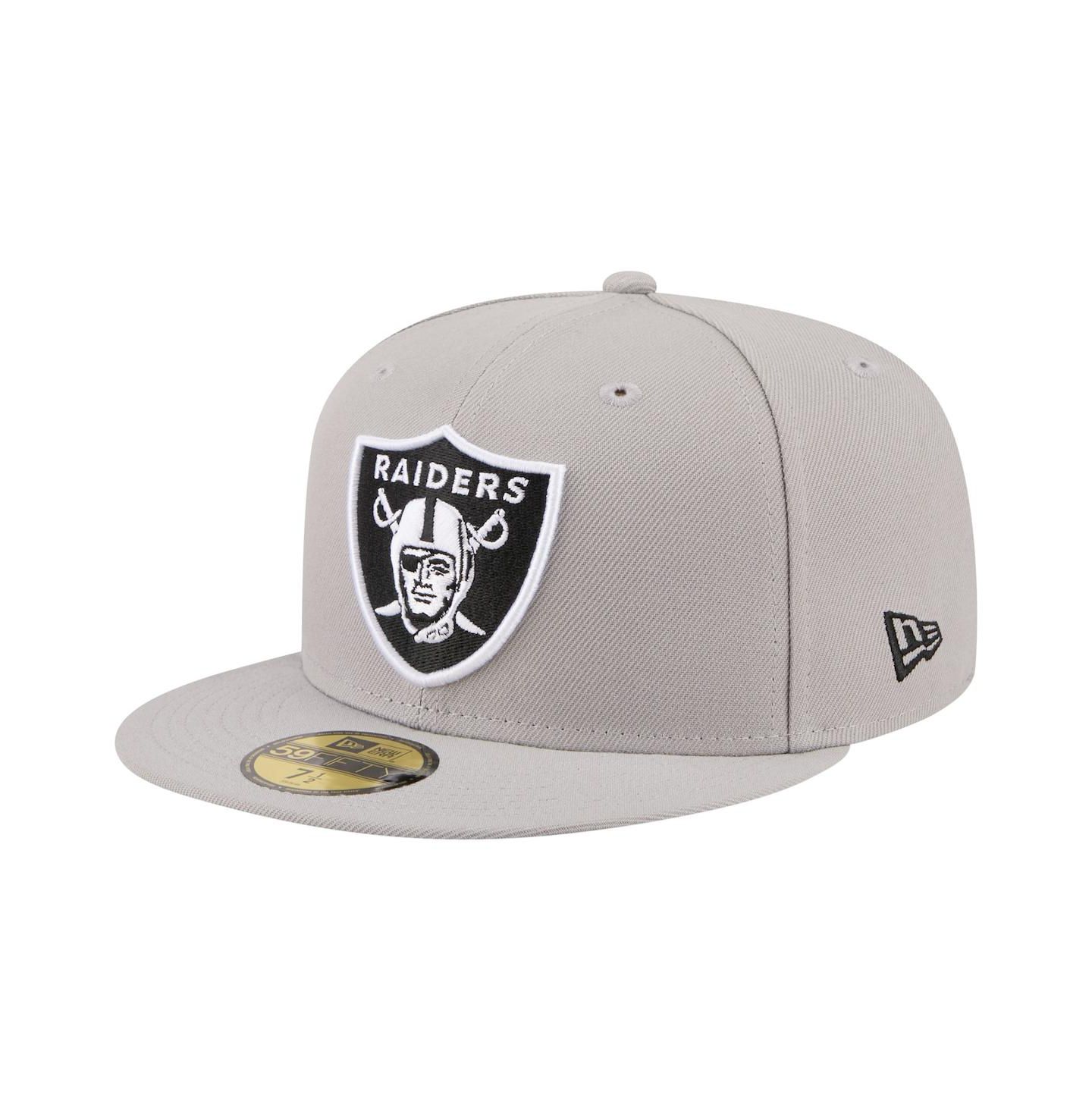 Мужская кепка New Era Gray Las Vegas Raiders 59FIFTY Fitted Hat — фото 1