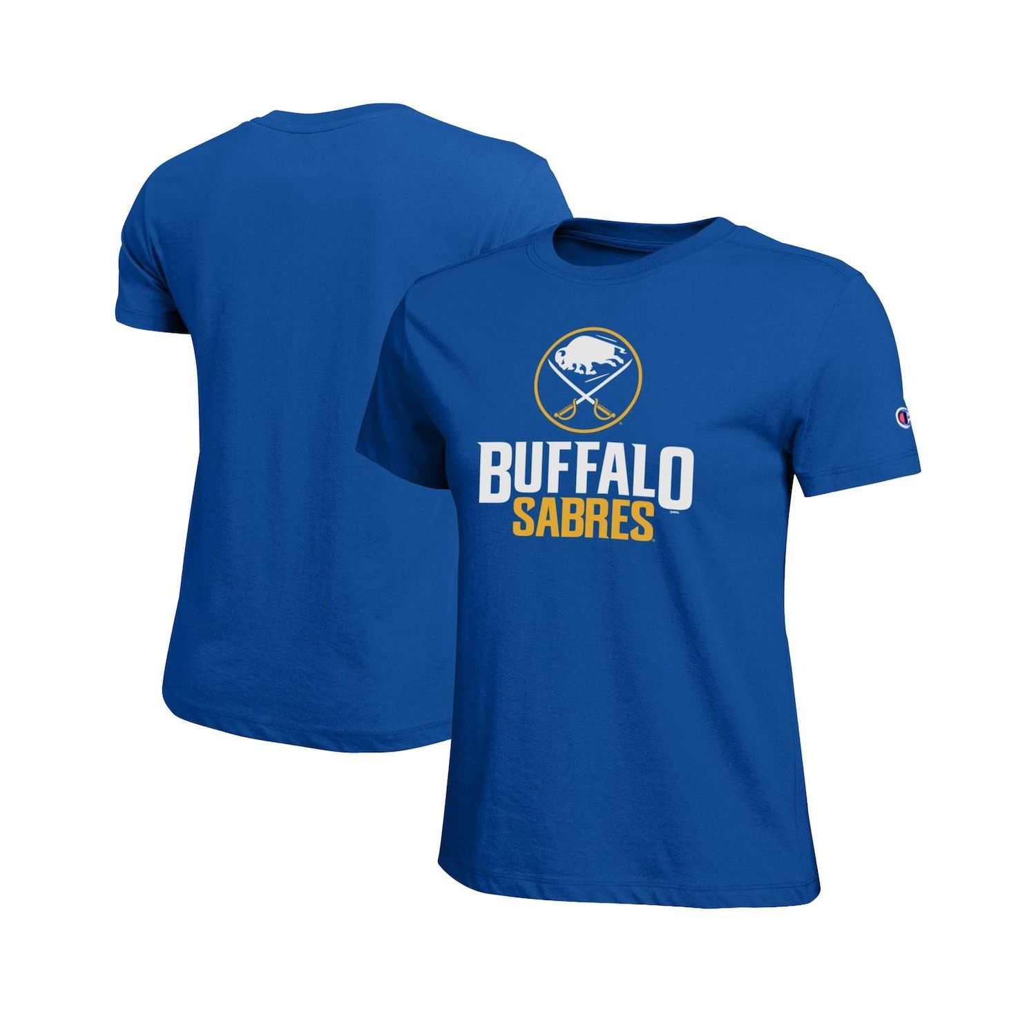 Women's Royal Buffalo Sabres Wordmark Lockup T-Shirt