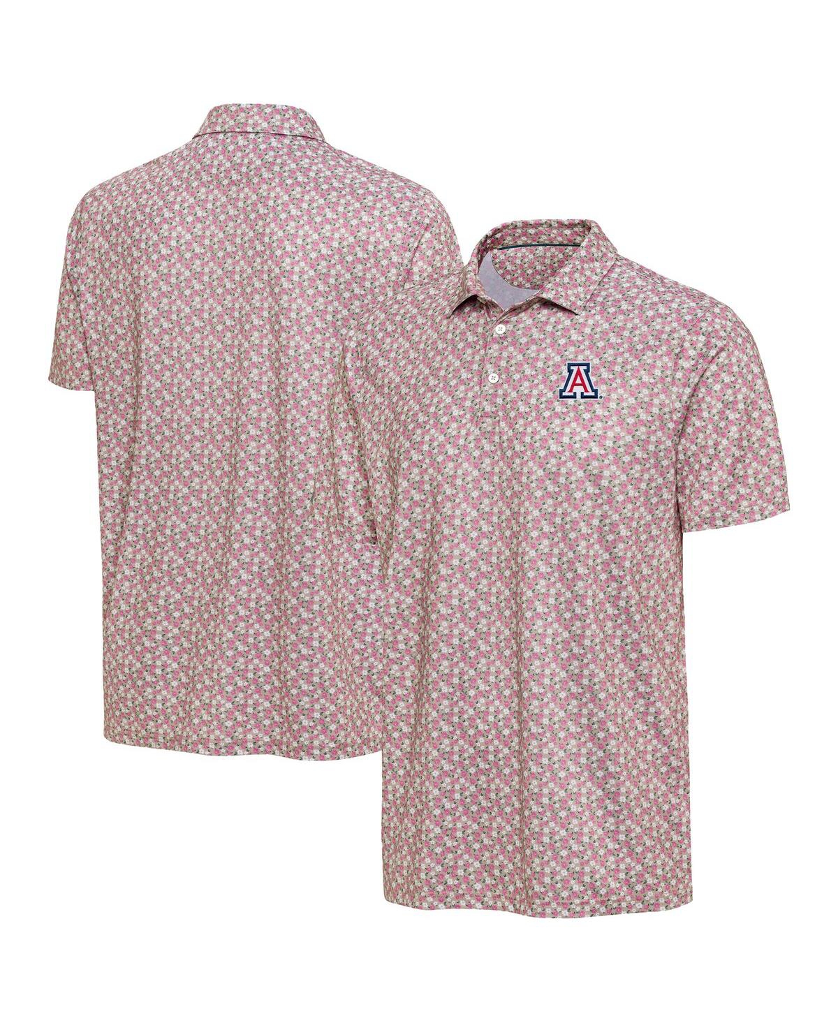 Antigua Men's Pink Arizona Wildcats Desert Dry Dogwood Polo Shirt