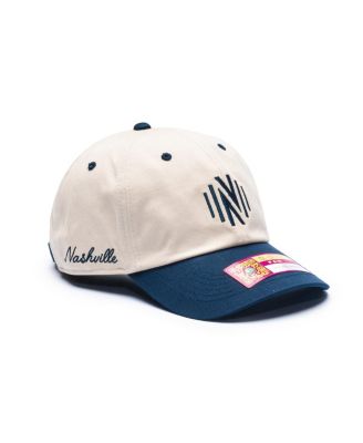 Men's and Women's Tan/Navy Nashville SC Ocean Drive Adjustable Hat