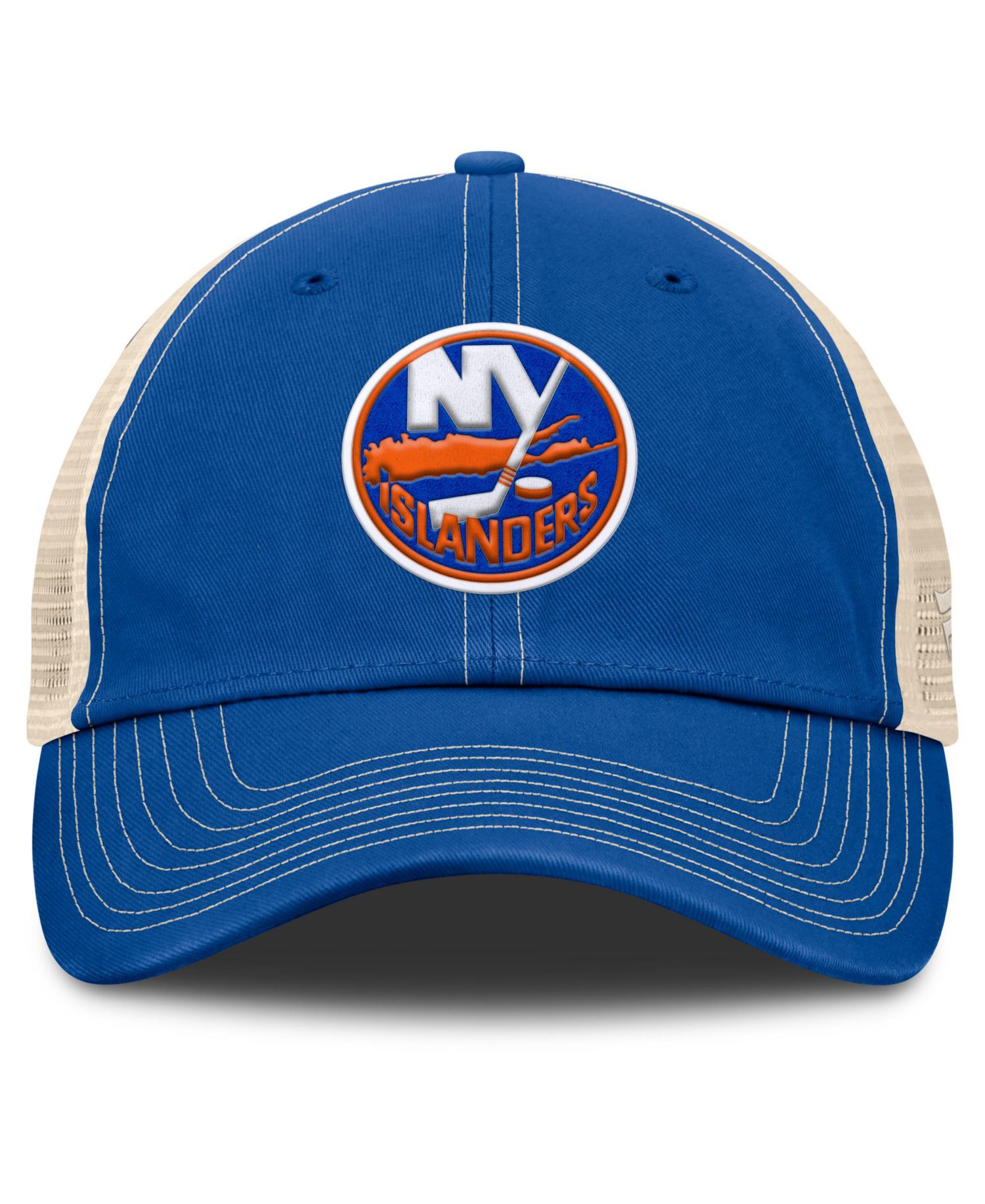 Men's Royal/Natural New York Islanders Rival Trucker Adjustable Hat