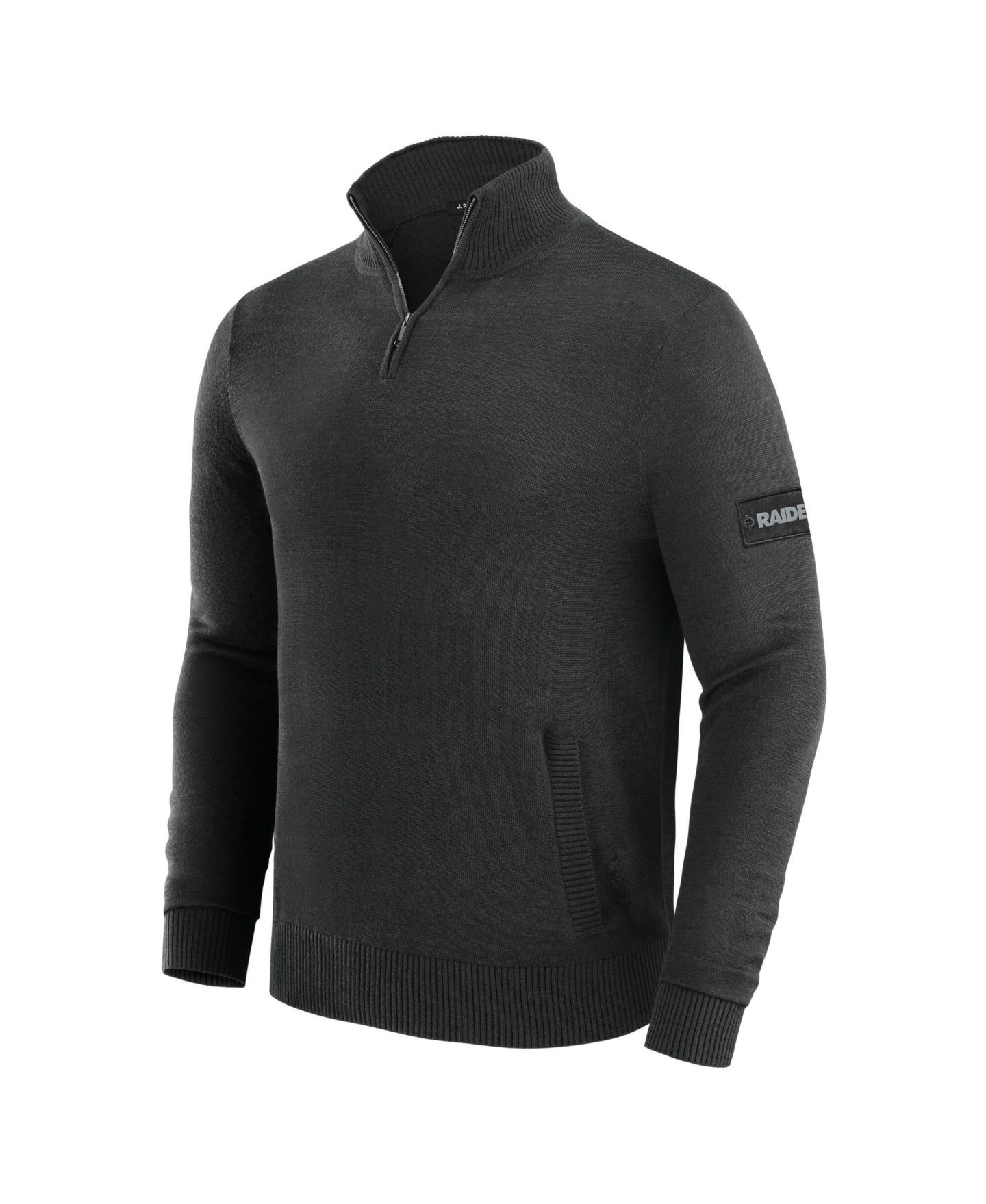 Мужской свитер J. Palmer Black Las Vegas Raiders Franchise Quarter-Zip — фото 2