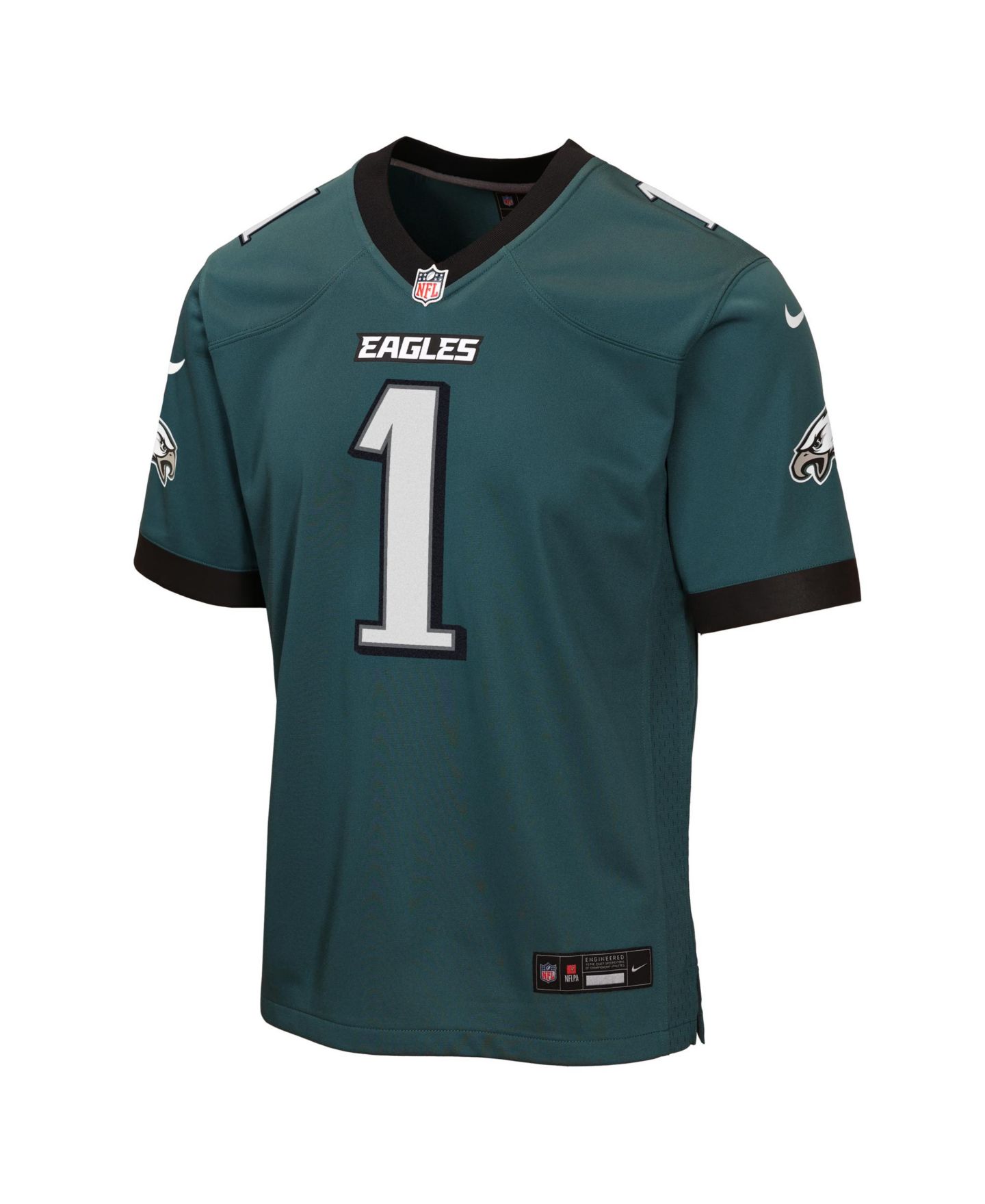 Детское джерси Nike Jalen Hurts Philadelphia Eagles Team Game, Midnight Green — фото 2