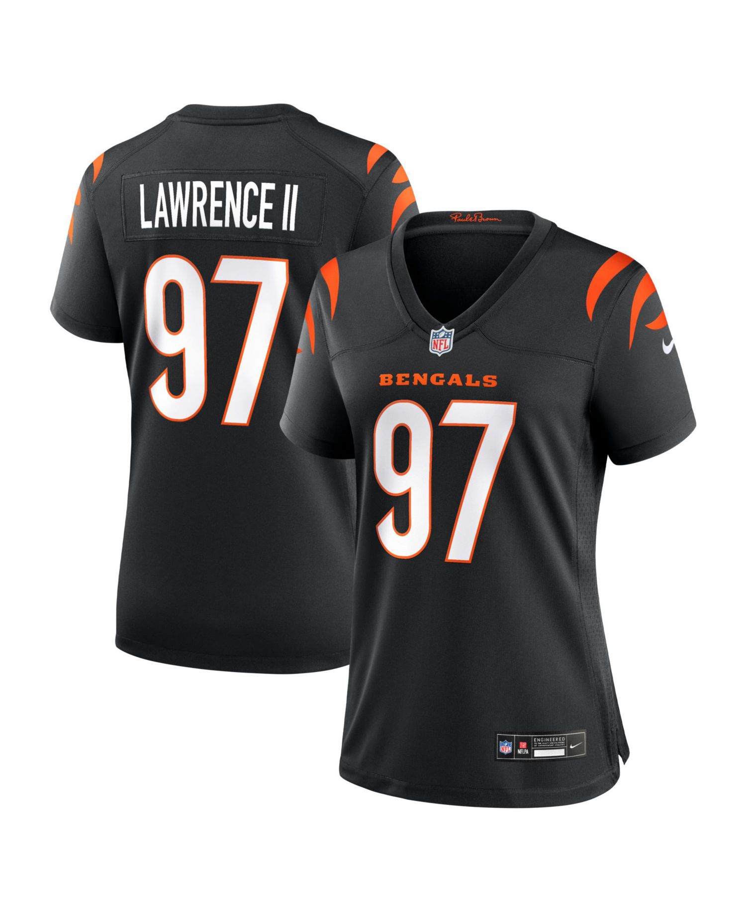 Women's Dexter Lawrence II Black Cincinnati Bengals Game Jersey