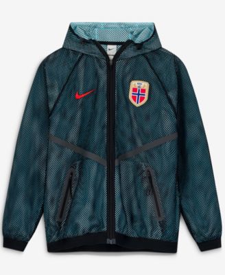 Men's Black Norway National Team 2026 Anthem Mesh&nbsp;Dri-FIT Full-Zip Hooded Jacket